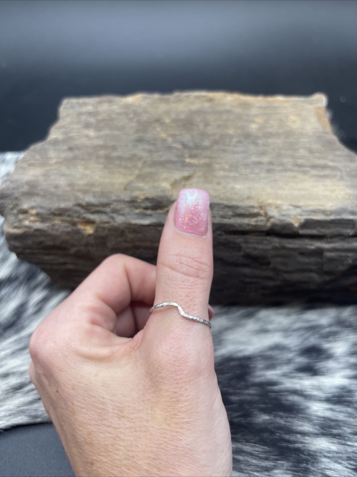 Stunning Unique Handmade 925 Sterling Silver Stackable Band Ring #B176