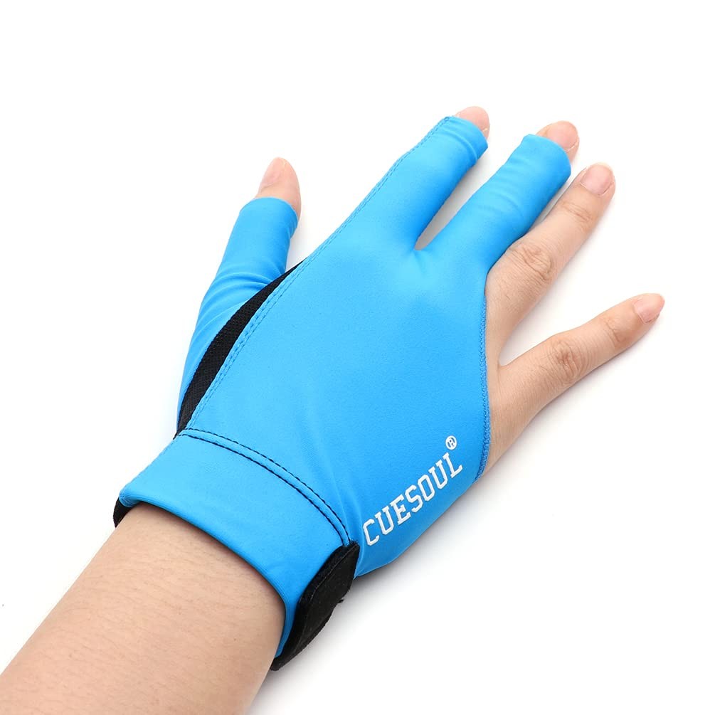Professional Billiard Gloves for Right Hand, Blue, Size XL