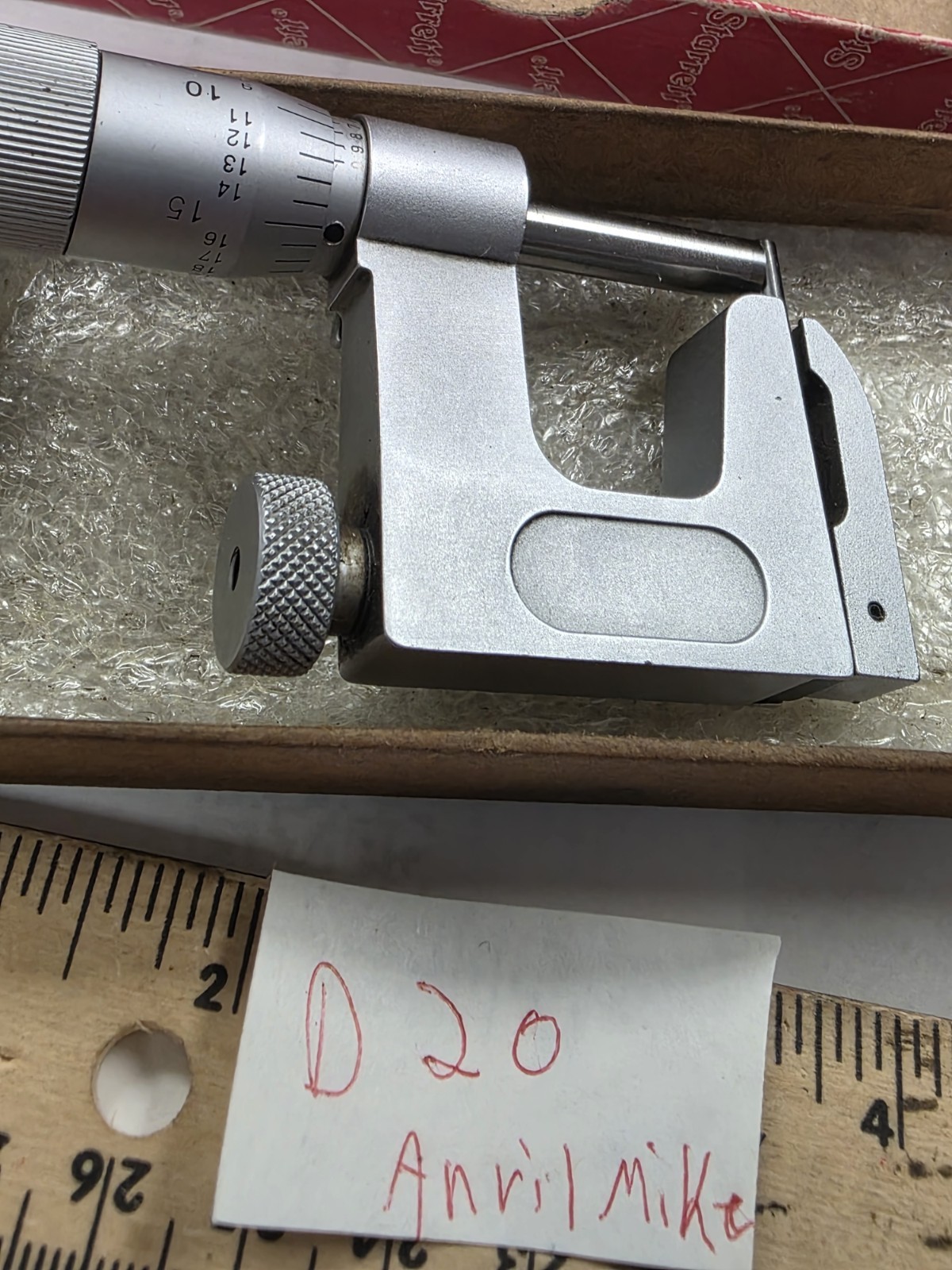 ANVIL MICROMETER 0-1” INTERCHANGEABLE , works perfect