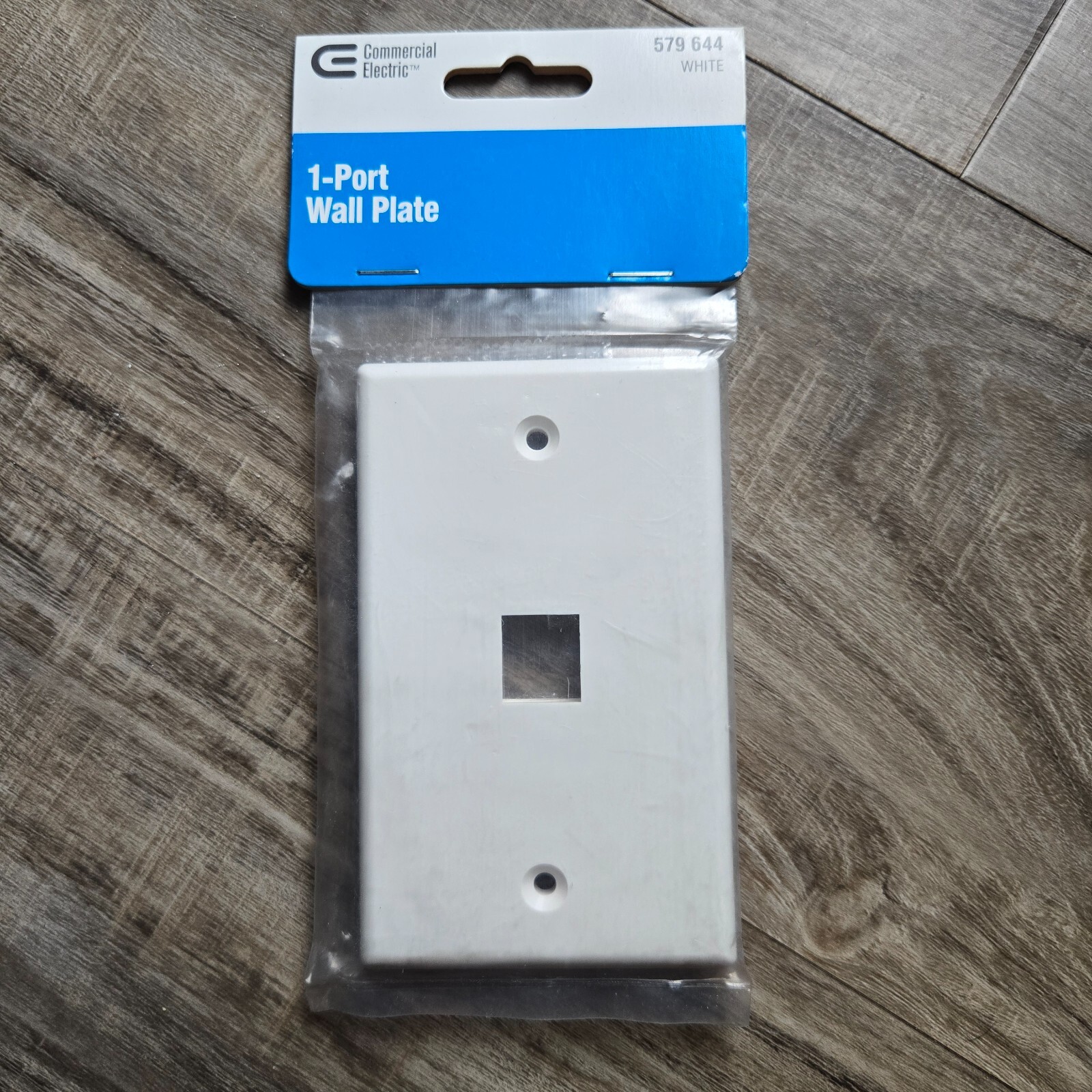 Commercial Electric 1-Port Wall Plate - White