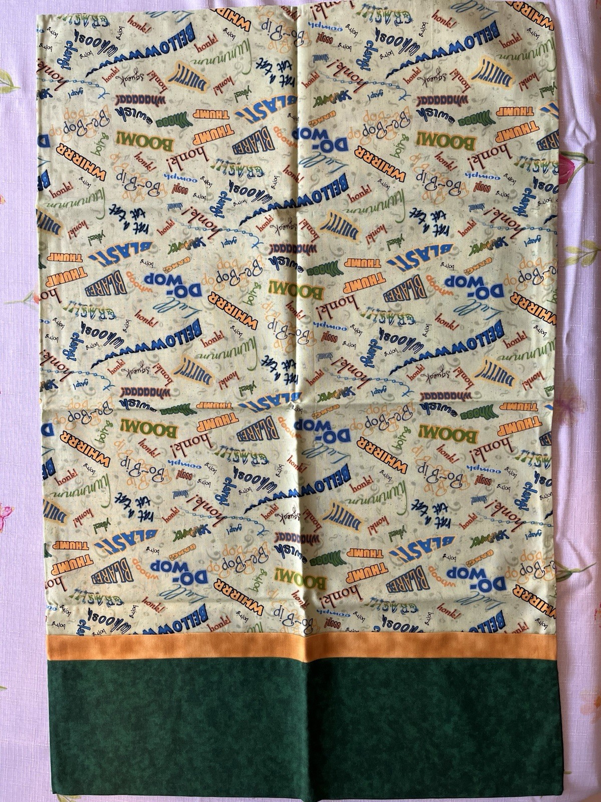 Home made Words Pillow Case approx. 31 3/4" x 21 1/2" - New