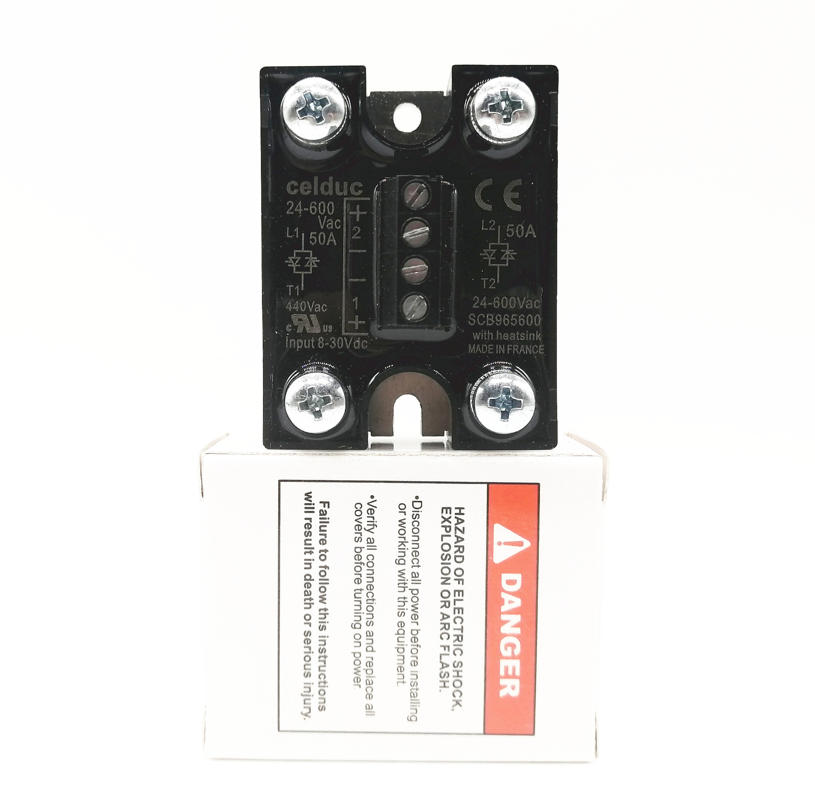 Celduc solid state relay SCB965600 50A 24-600VAC