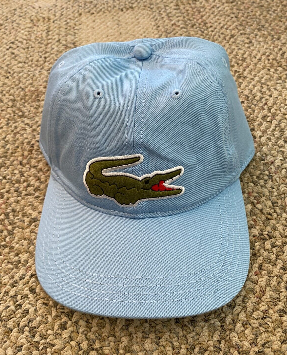 Lacoste Cap Hat Adjustable Cotton Twill Light Blue Men's Women's Unisex One Size