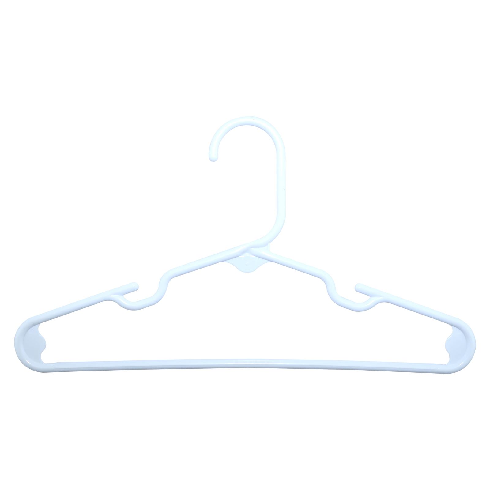 (10 pack) Children's Plastic Clothing Hangers, 10 Pack, White