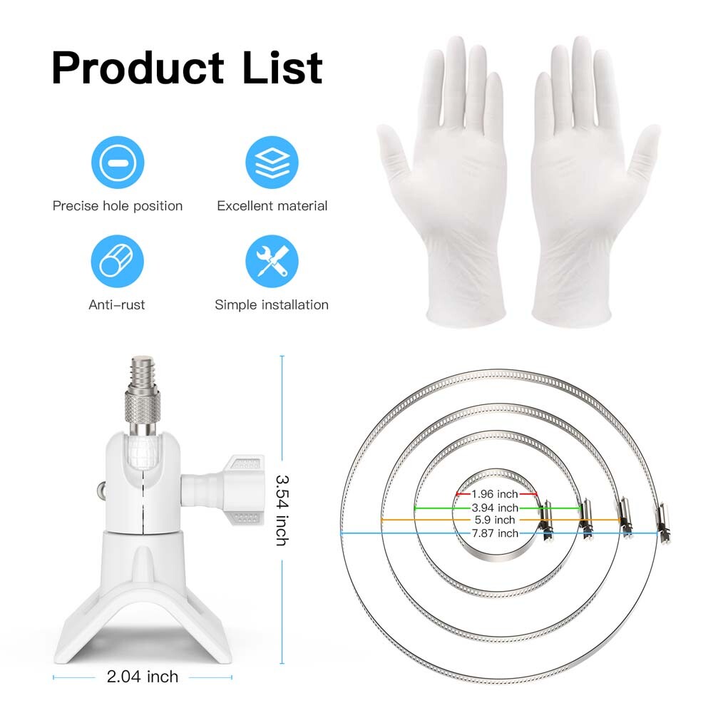 Pole/ Railing Mount Bracket for Ring Stick Up Cam Battery/Ring Indoor Cam