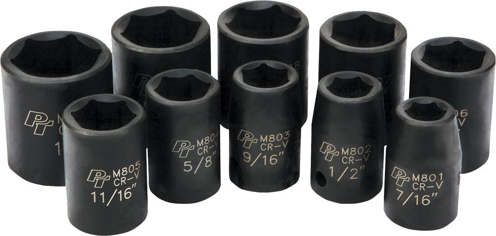 10 PC 1/2" SAE IMP SKT SET SHALLOW