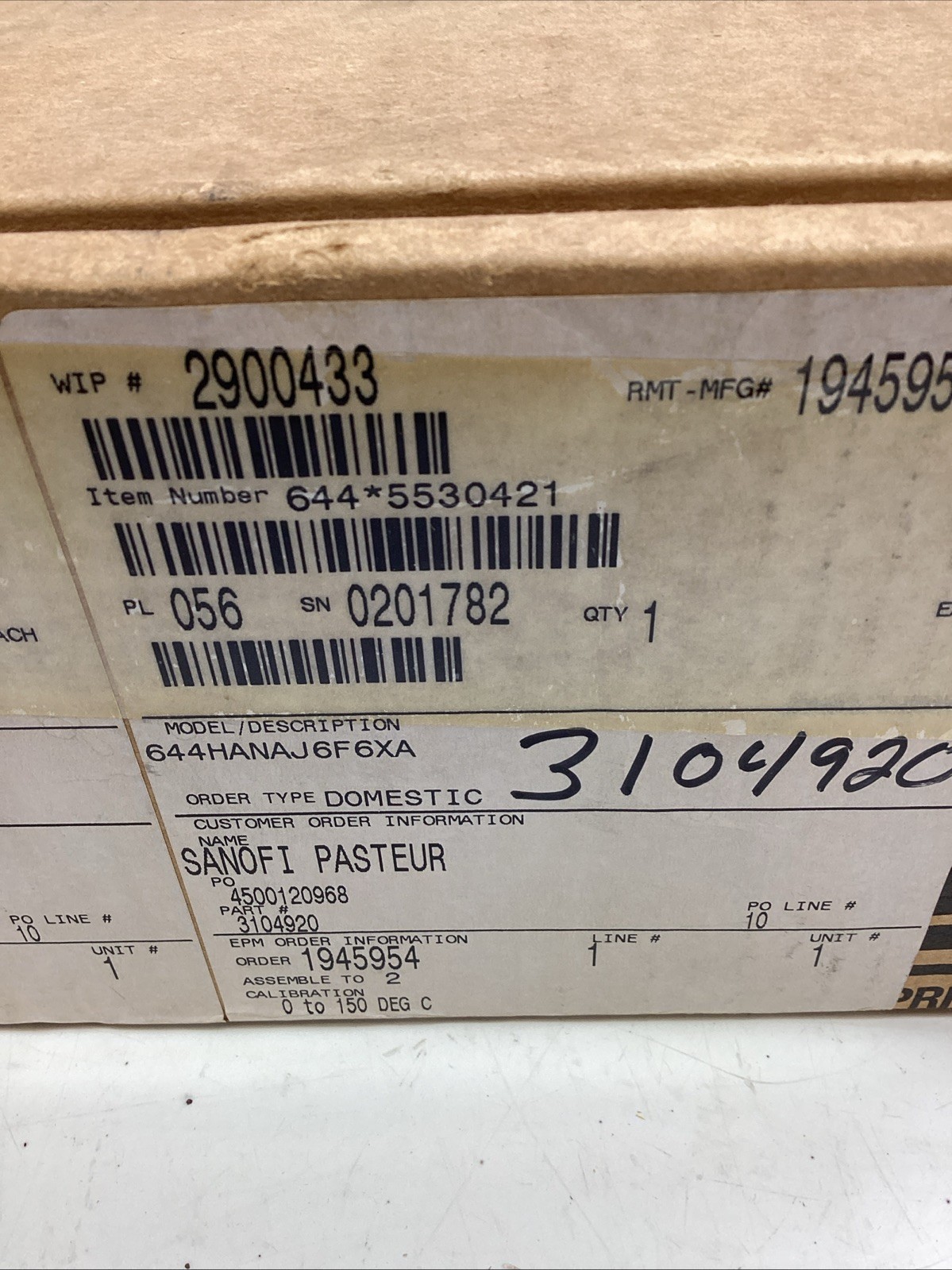 Rosemount 644HANAJ6F6XA Smart Temperature Transmitter NIB