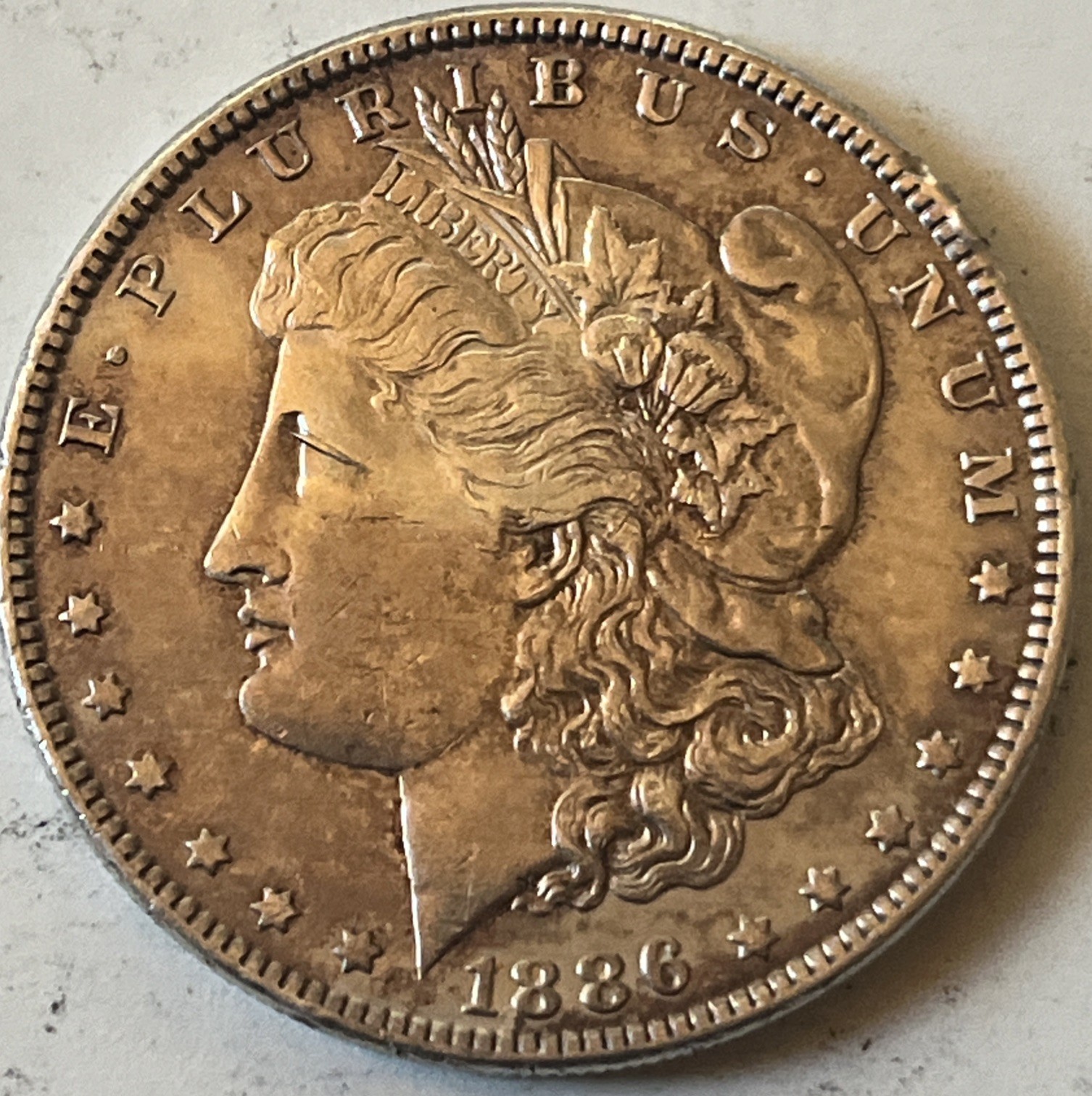 1886 MORGAN SILVER DOLLAR ***NICE AU/BU  COIN*** L@@K AT PICTURES!