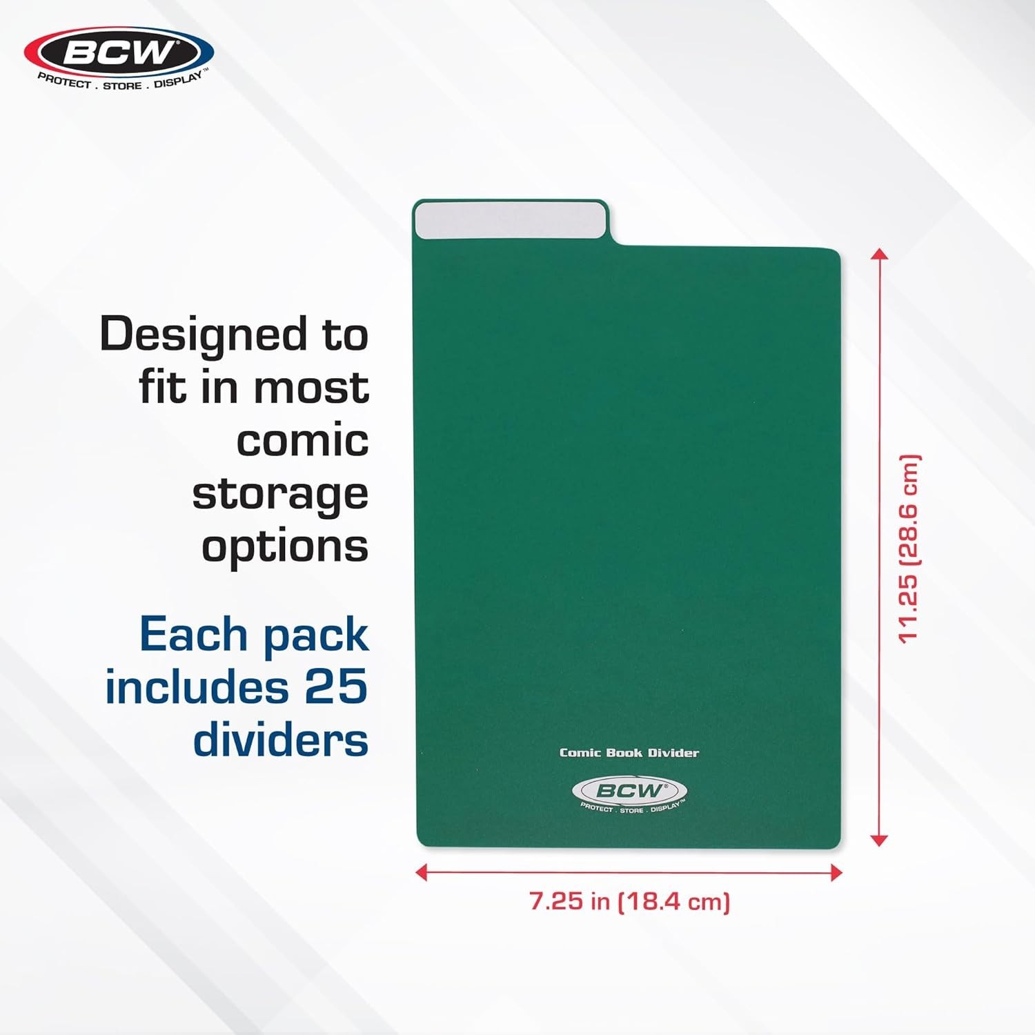 Space-Saving Creased Tab Comic Dividers - 25 Pack