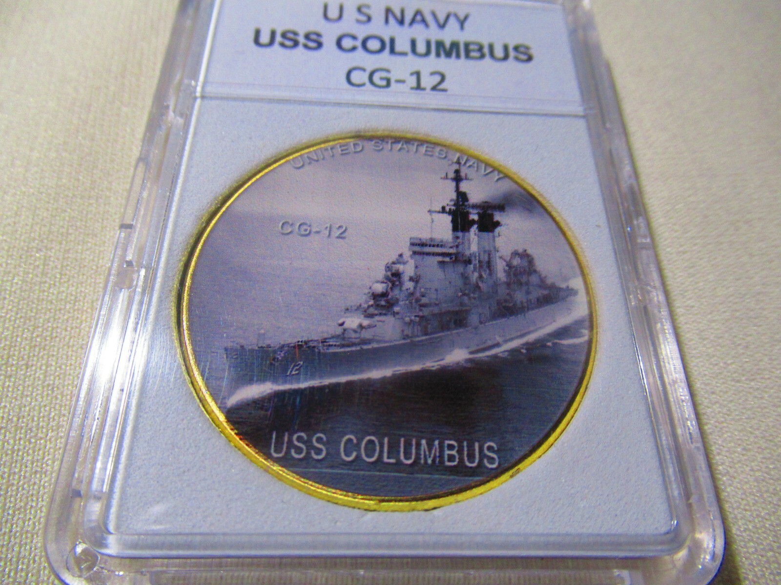 U S Navy - USS Columbus CG-12 Challenge Coin