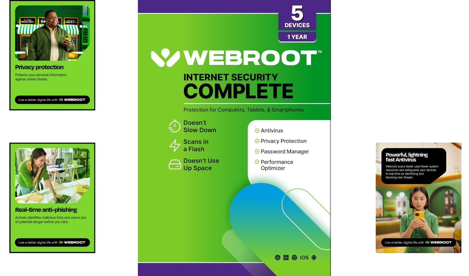 Complete Internet Security for 5 Devices: Antivirus, Password Manager & More!