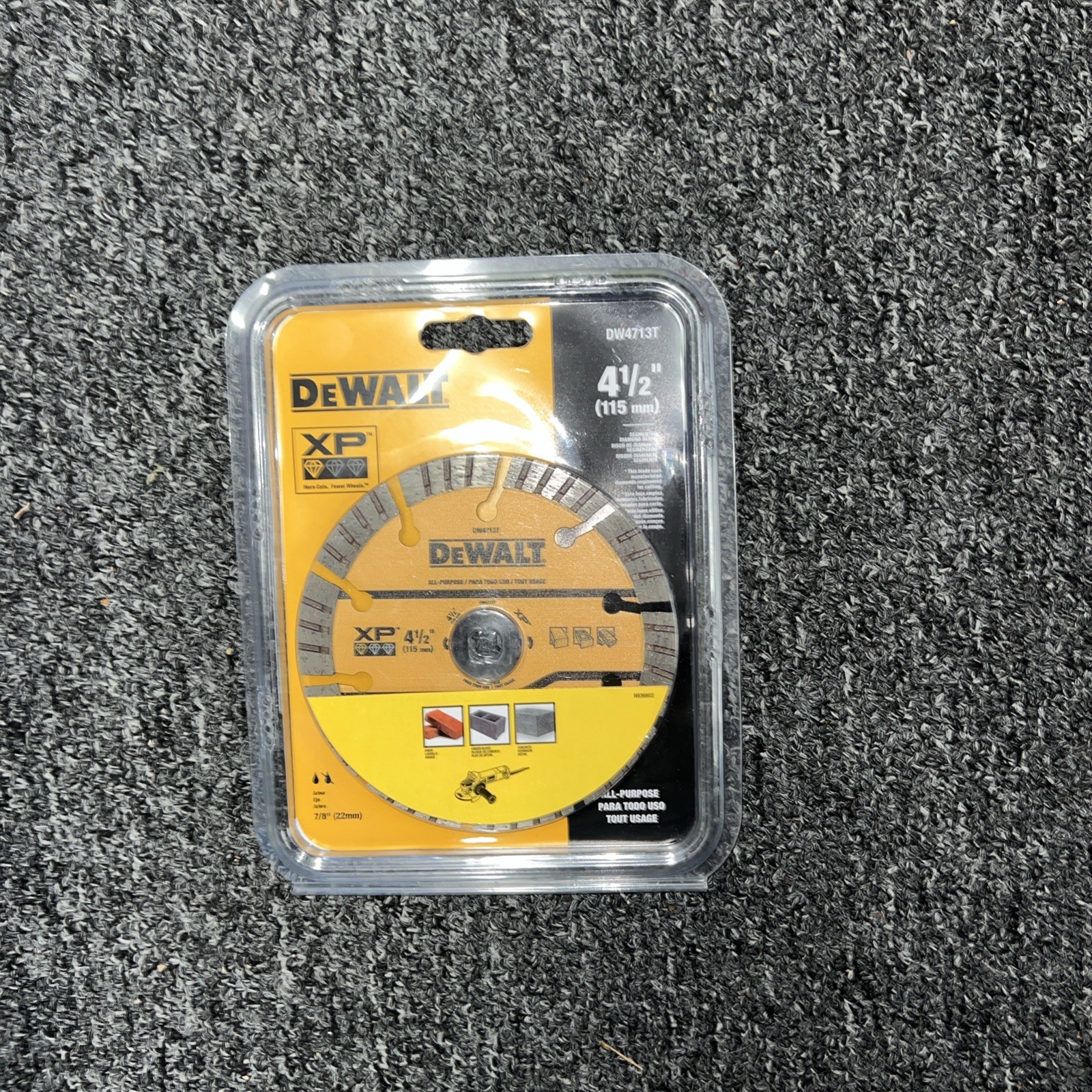 DeWalt #DW4713T. Segmented Diamond Blade, All Purpose, 4 1/2"