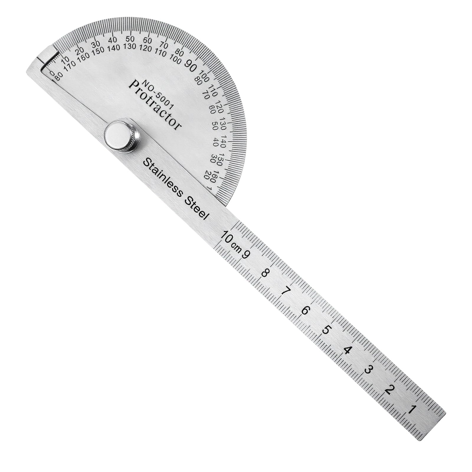Stainless Steel Angle Protractor, 0-180 Degrees, Adjustable Woodworking...