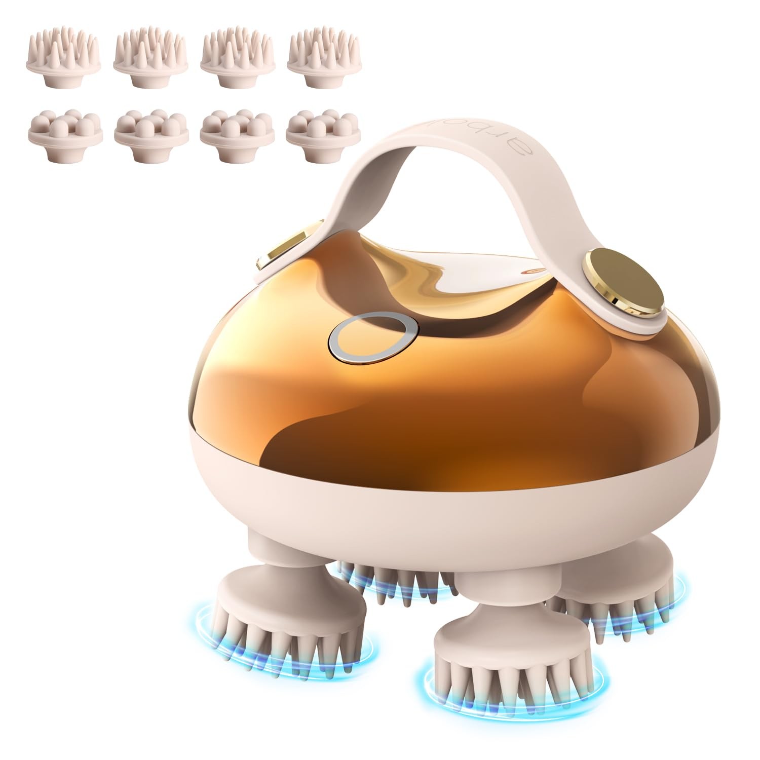 arboleaf Electric Scalp Massager Head Stress Relax, 5 in Gold