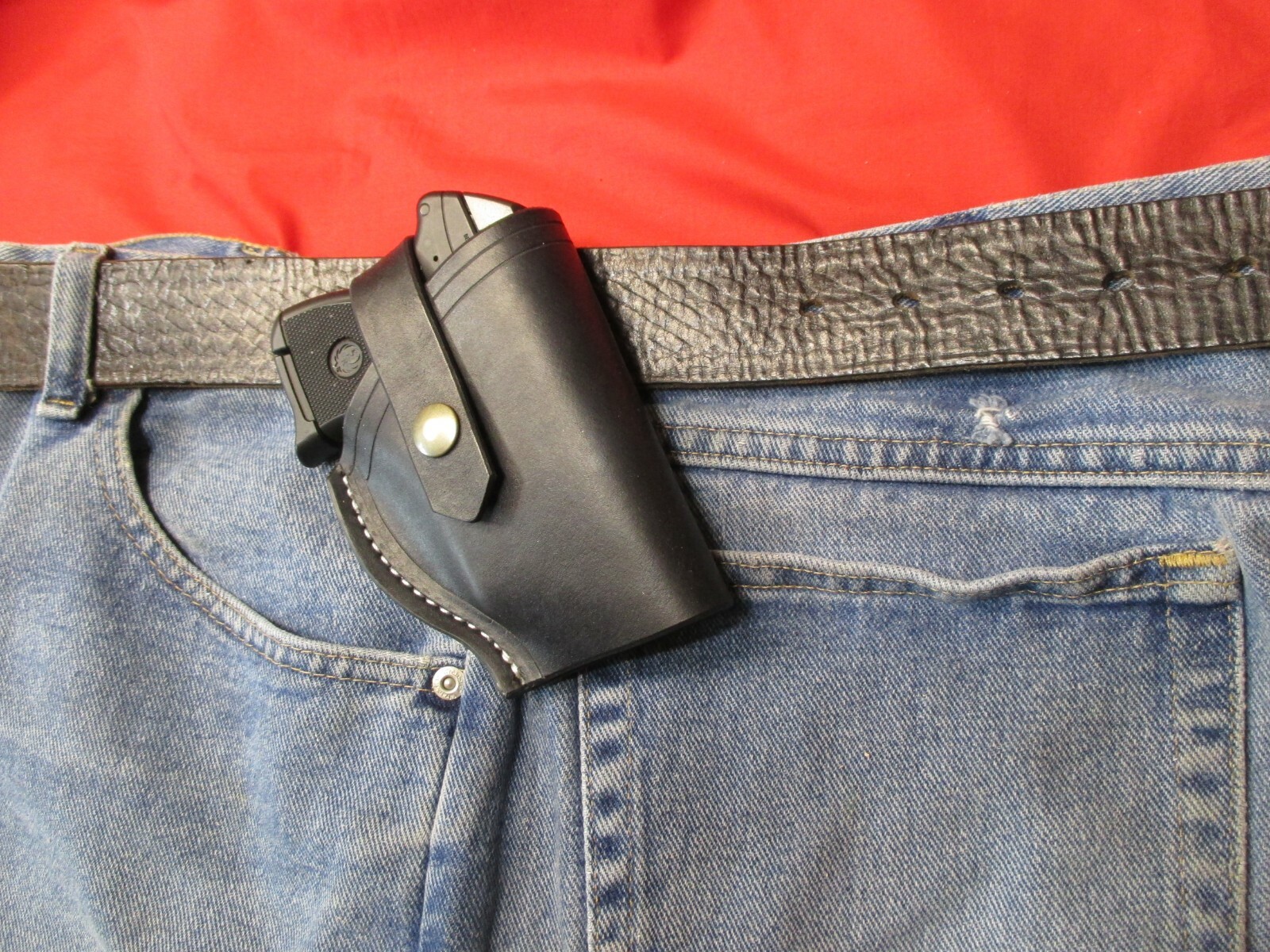 Leather Holster for Ruger 380 LCP & LCP II with/without Crimson Trace Laserguard