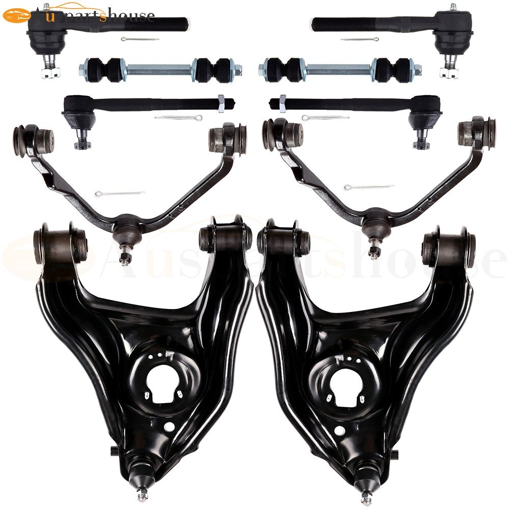 10x Upper Lower Control Arms Tie Rods For 97-04 Ford F-150 F-250 RWD Models ONLY