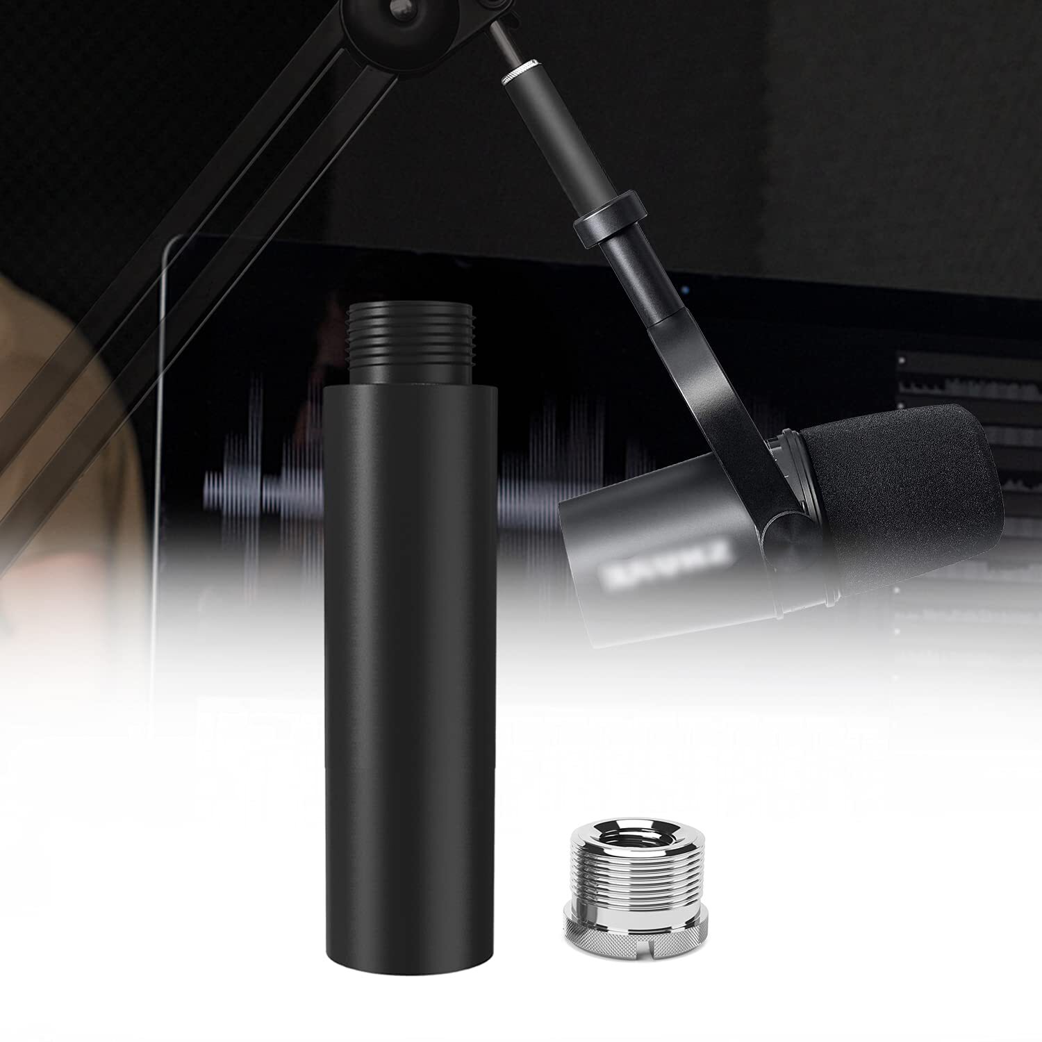 Mic Stand Extension Tube 5/8" Female To 5/8" Male Microphone Extension Pipe For