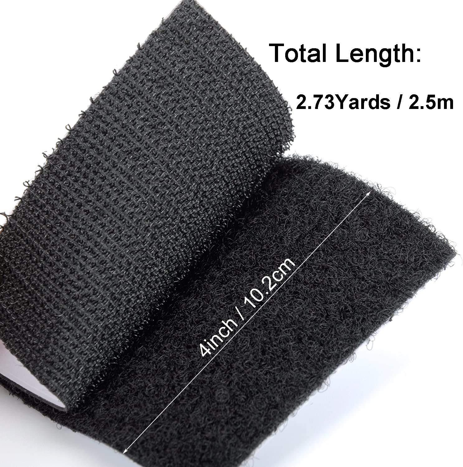 4 Inchx8.2Ft Hook and Loop Tape Nylon Self-Adhesive Strips for Crafting