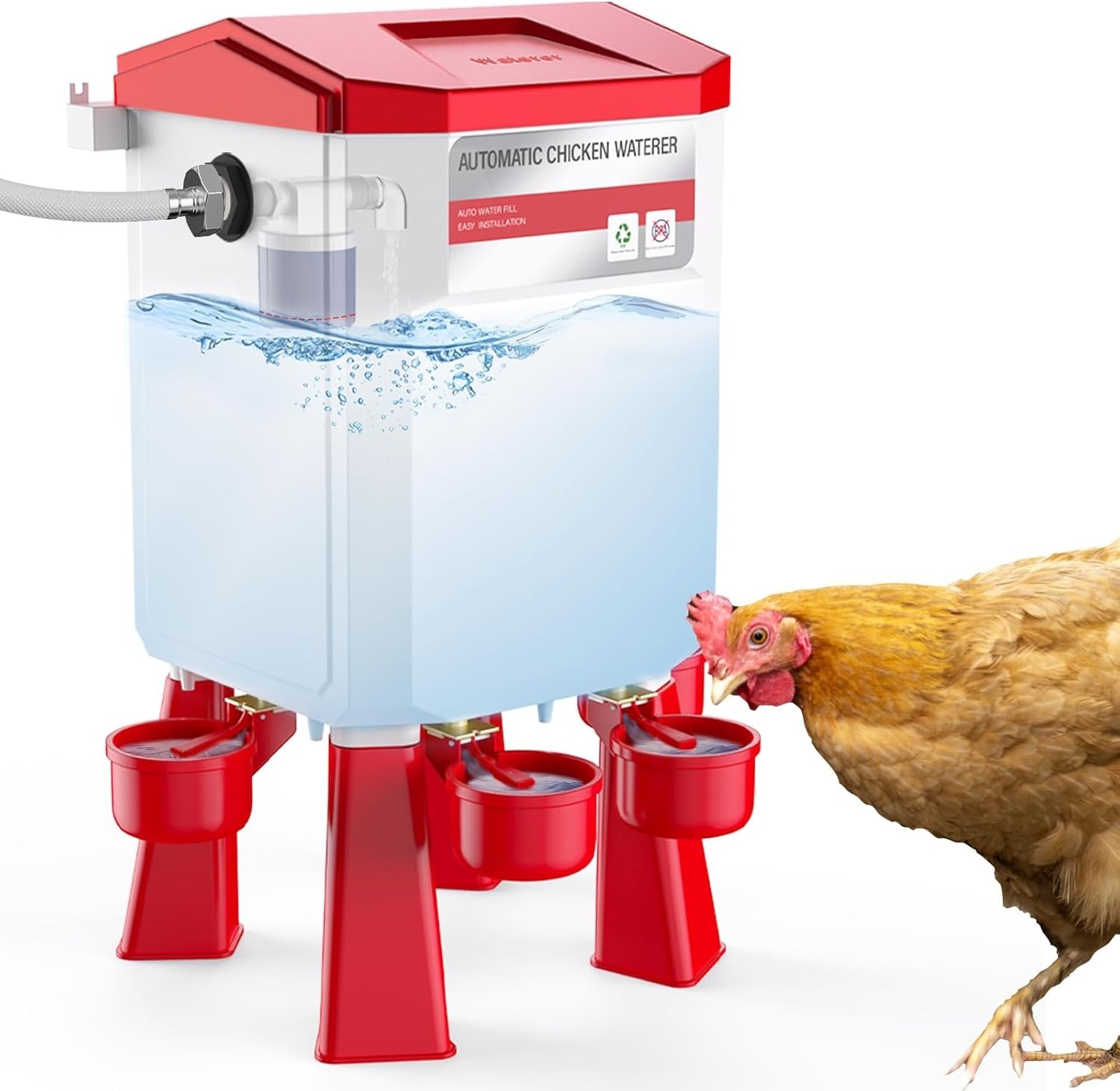 Automatic Chicken Waterer Large Chicken Waterer System Pou USA