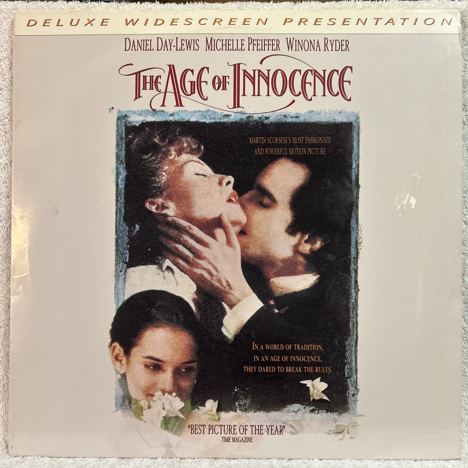 The Age of Innocence LASERDISC Daniel Day-Lewis Michelle Pheiffer Winona Ryder