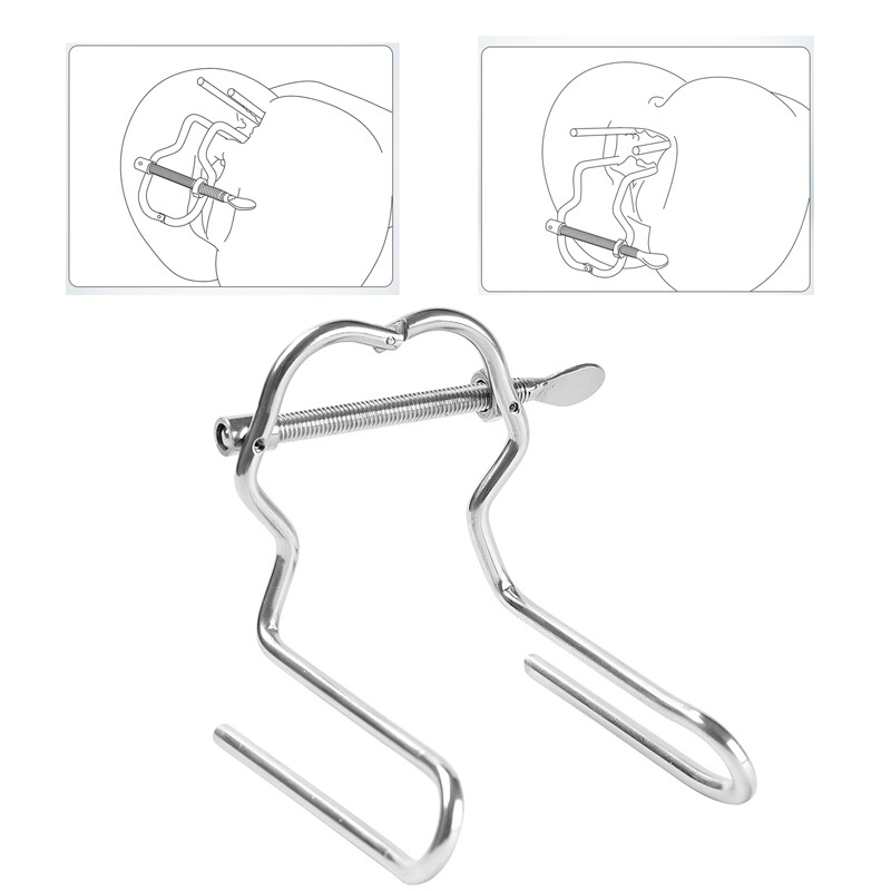 Adjustable Metal Spreader Expander Plug Extreme Speculum Chastity Device Dilator