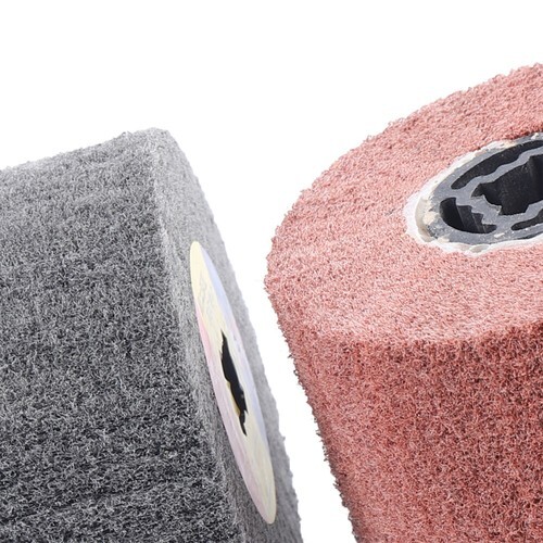 7Pcs Wire Drawing Wheel 60#-600# Grit Drum Burnishing Polishing Buffer Wheel
