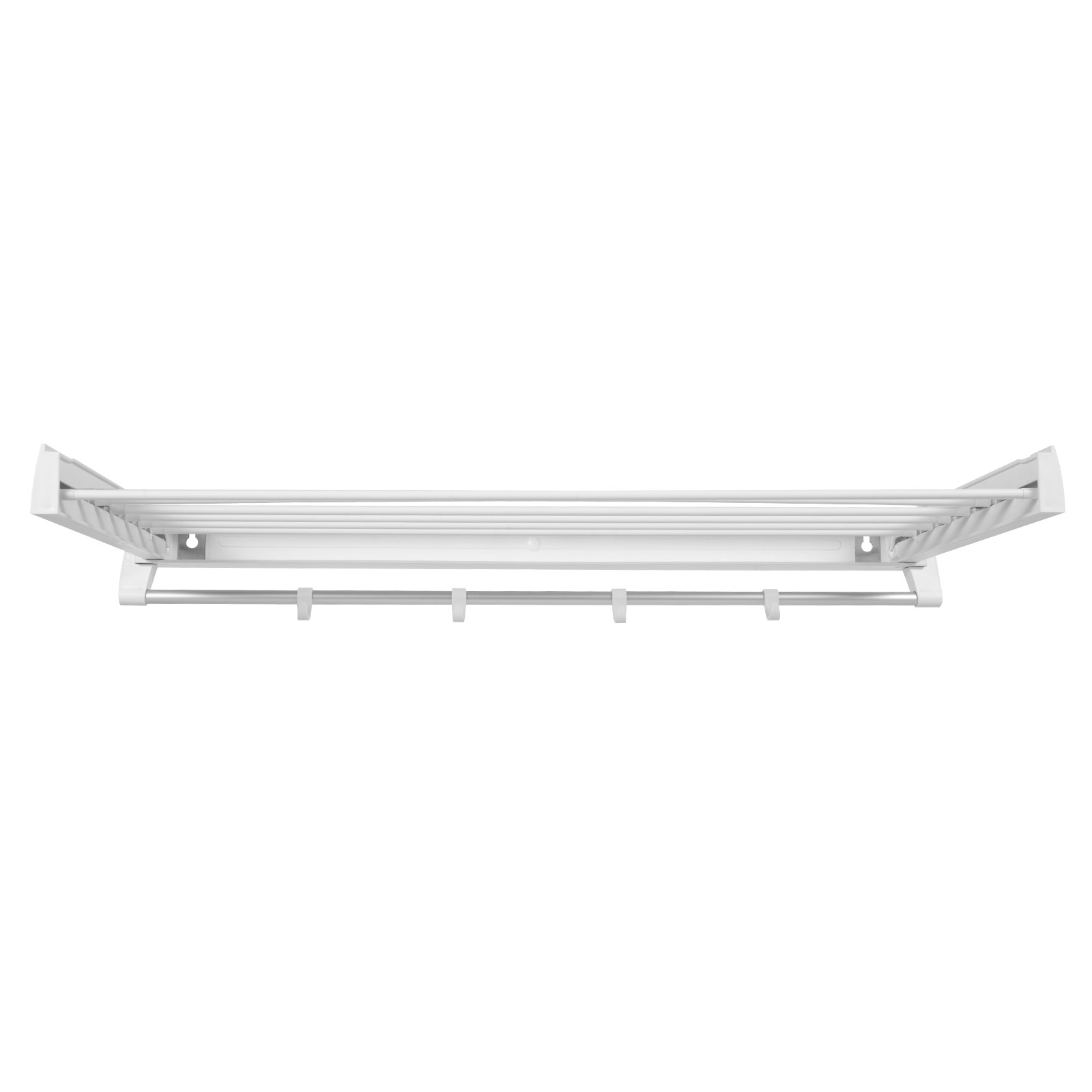 Wall-mounted Laundry Clothes Storage Drying Rack Retractable Dryer Hanger White