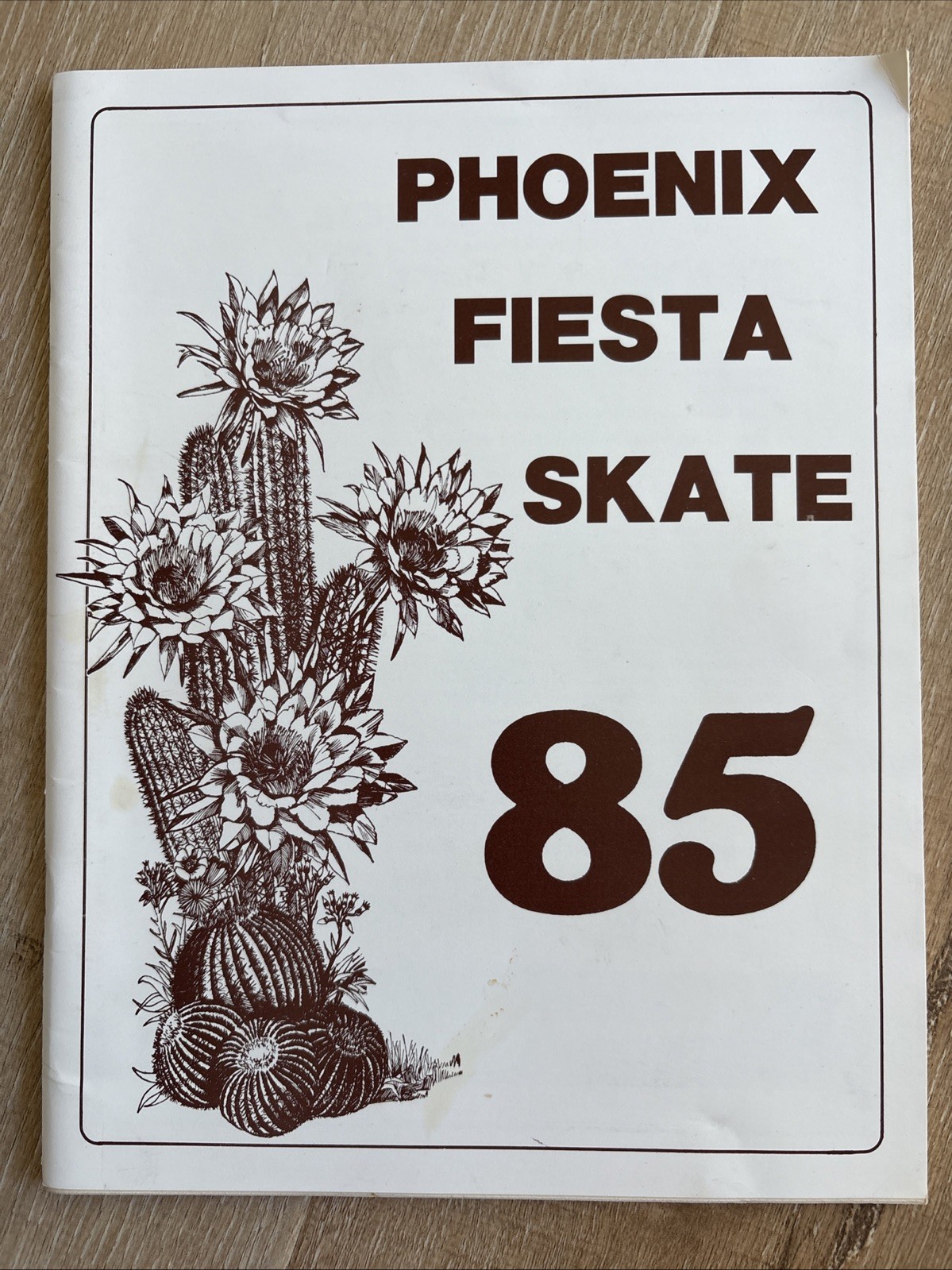 PHOENIX FIESTA SKATE 1985 Figure Skating Program Ice Palace Arizona Vintage