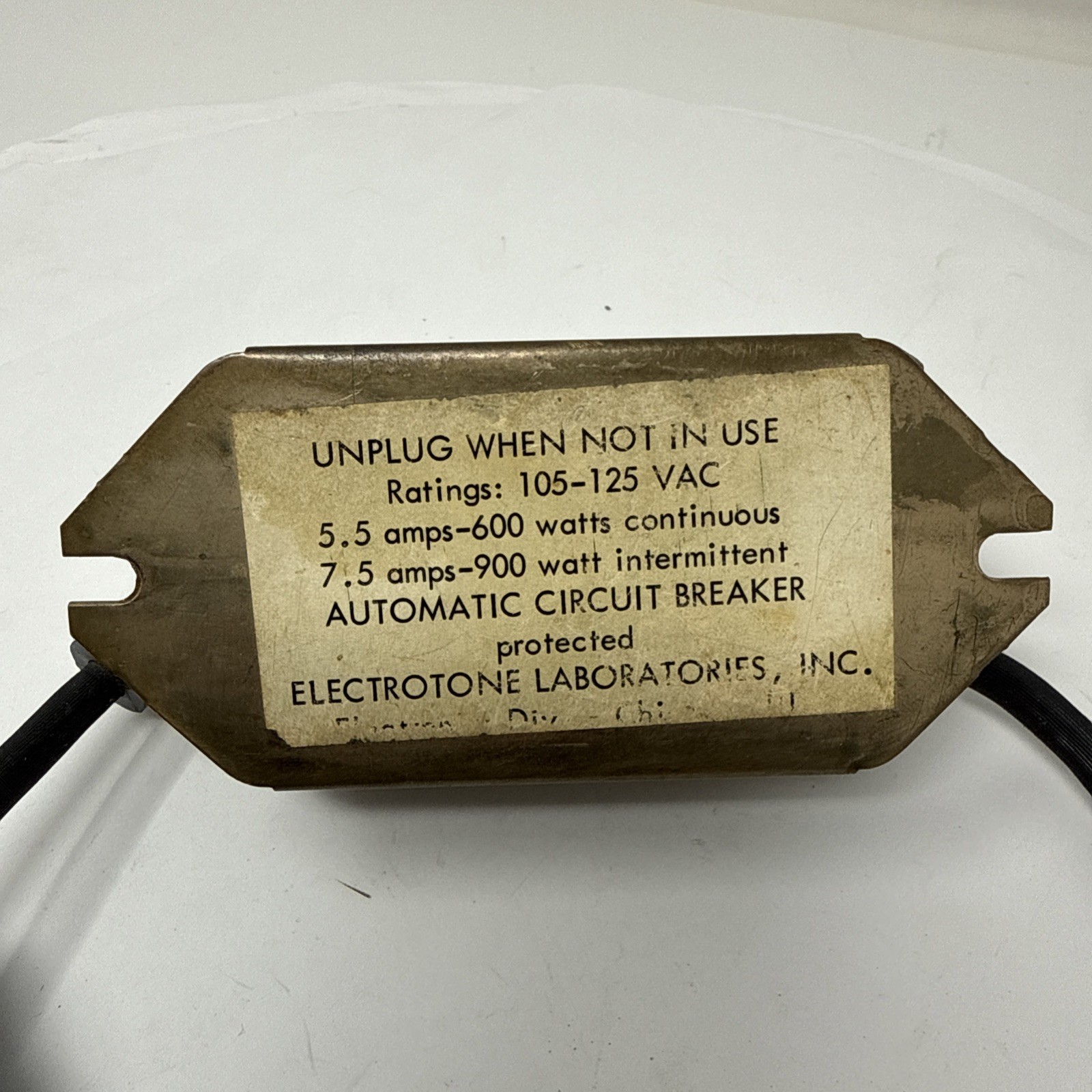 Vintage Electrotone Laboratories Vari-Speed Motor Controller Model VSS ~ 7.5Amp