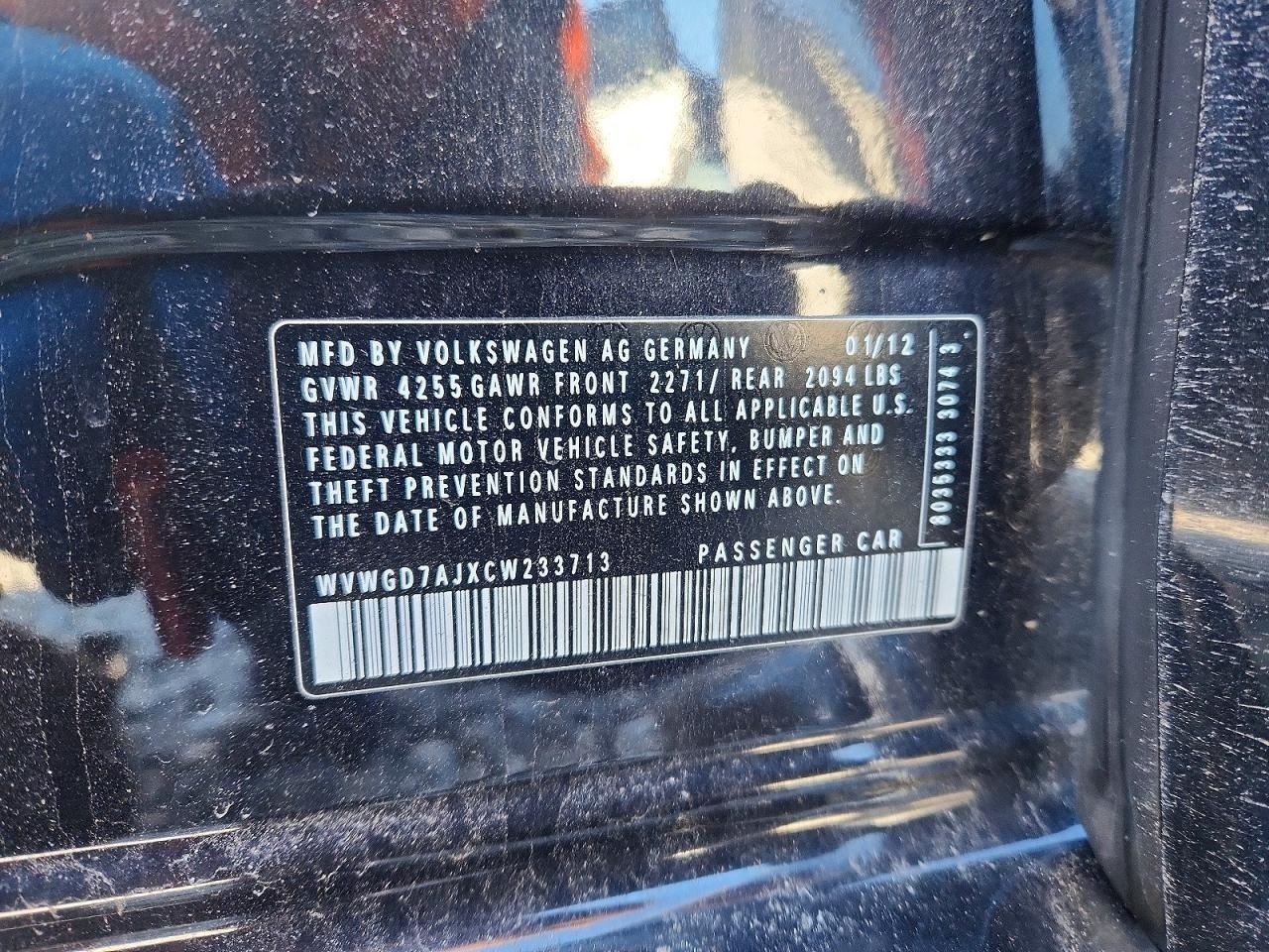 GTI 2012 Glove Box 5023209