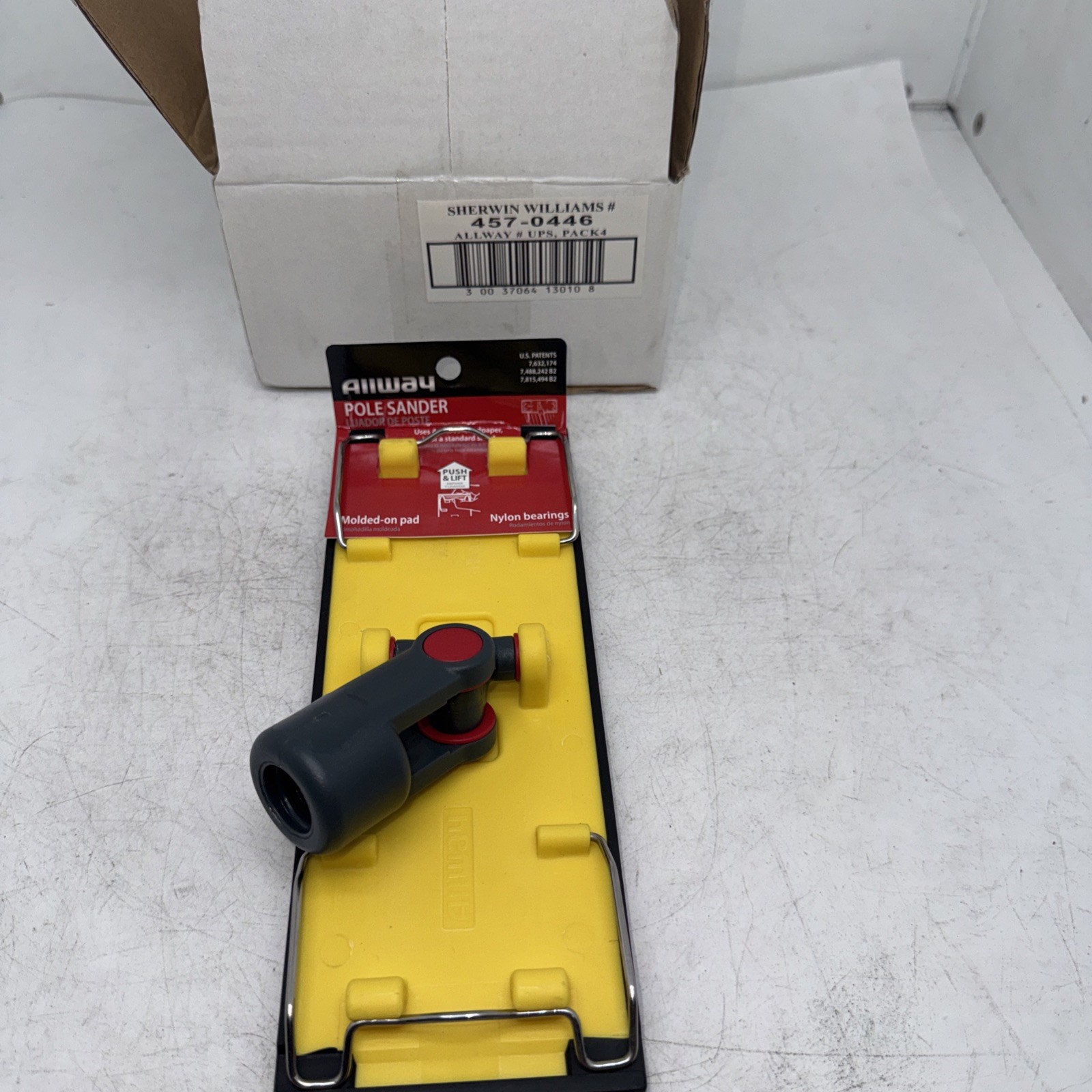 (4) Allway Heavy Duty Drywall Pole Sander Head With Protective Bumper Design