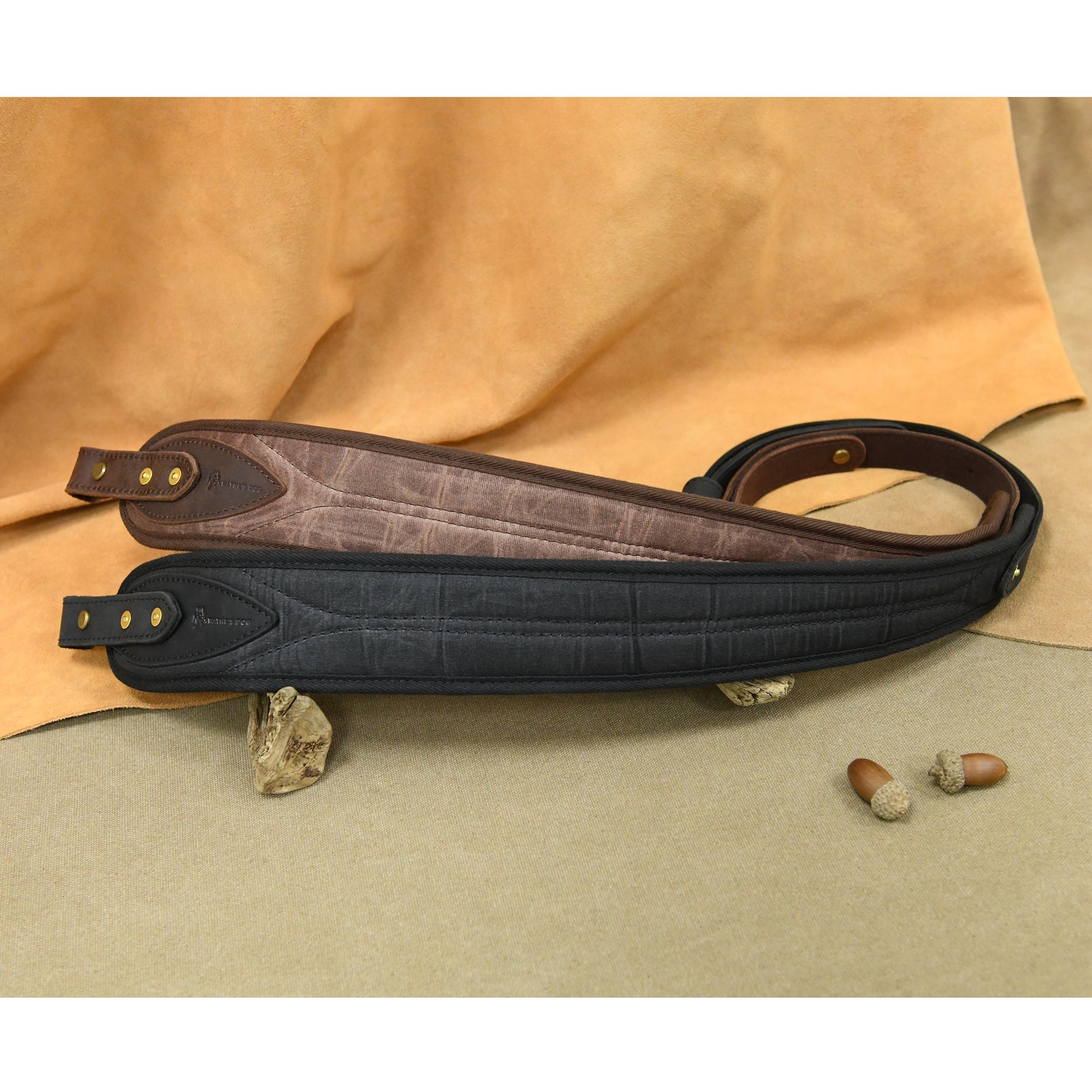 Canvas Leather Rifle Gun Sling Shotgun Shoulder Belt for Shooting Hunting