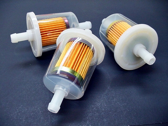 3 Clear Inline Gas Fuel Filters 3/8" 9mm 10mm Tractor Lawn Petrol NOS Caddy Pont