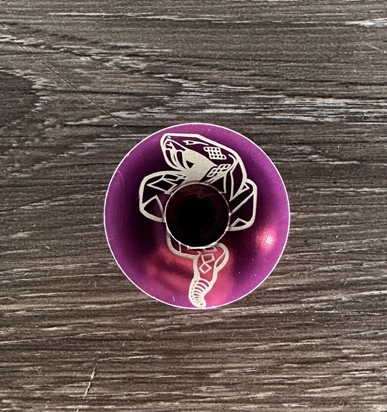 Diamondback Snake BMX Repop Bicycle Headset Top Cap 1 1/8" Purple Stem Cap Bike