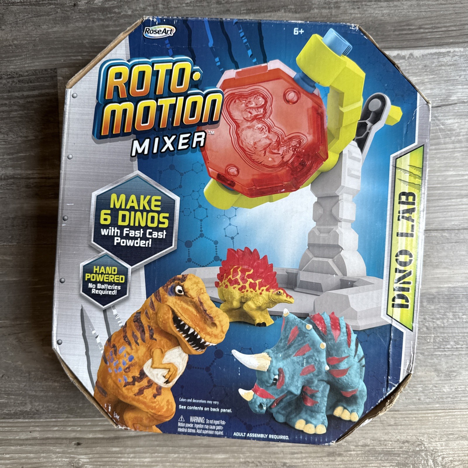 Rose Art Roto Motion Mixer Dino Lab Makes 6 Dinos w/ Cast Powder   (NEW IN BOX)