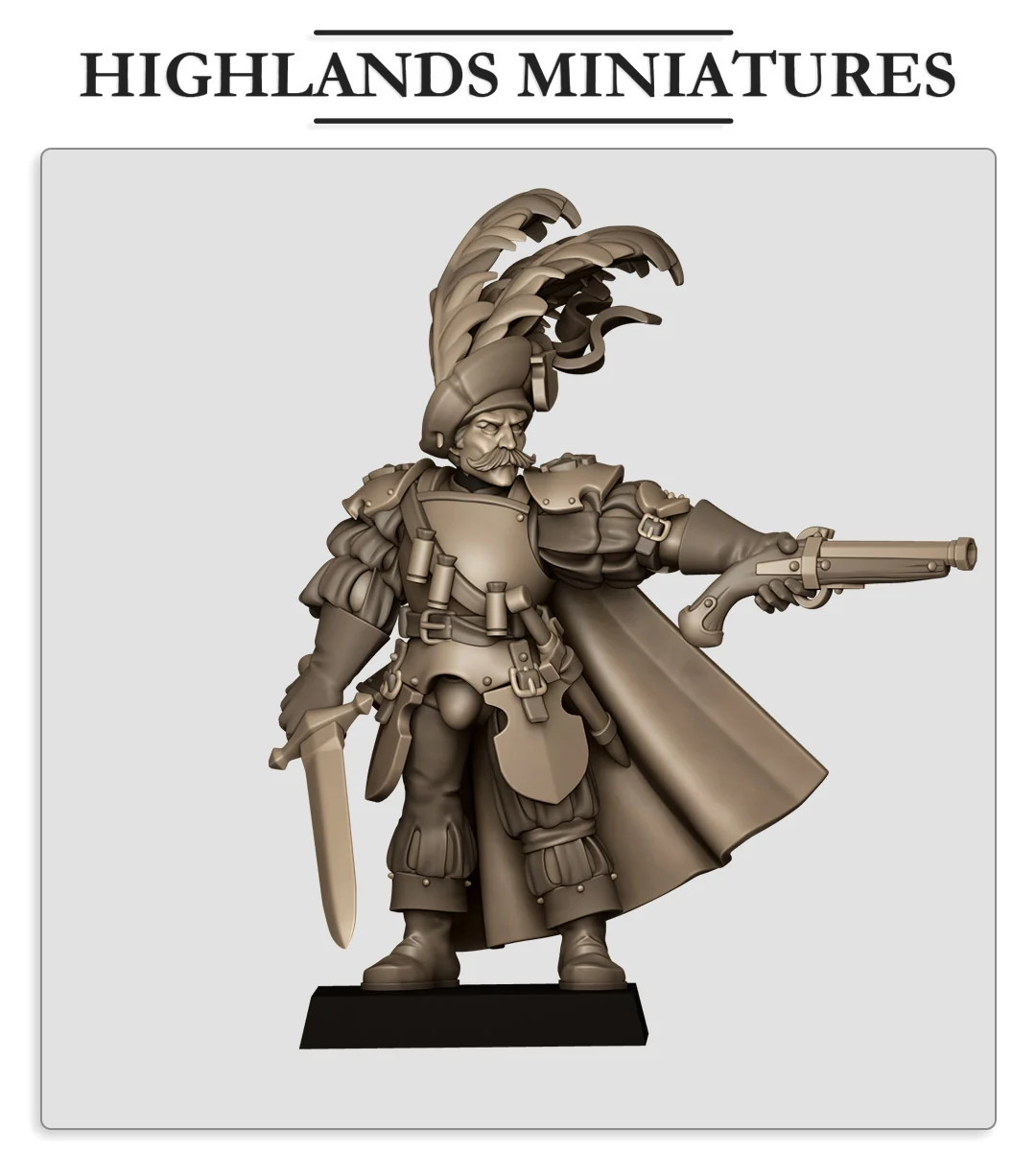 Sunland Captain B - 28-32mm Sunland - Resin Tabletop Miniature