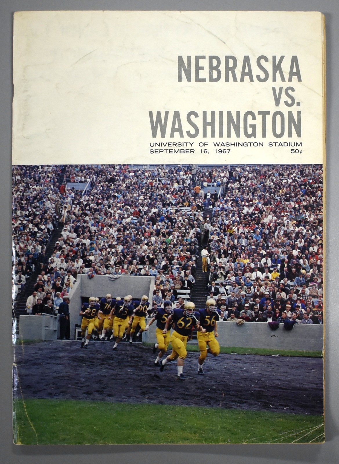 University Of Nebraska vs Washington September 16th 1967 Official Game Program