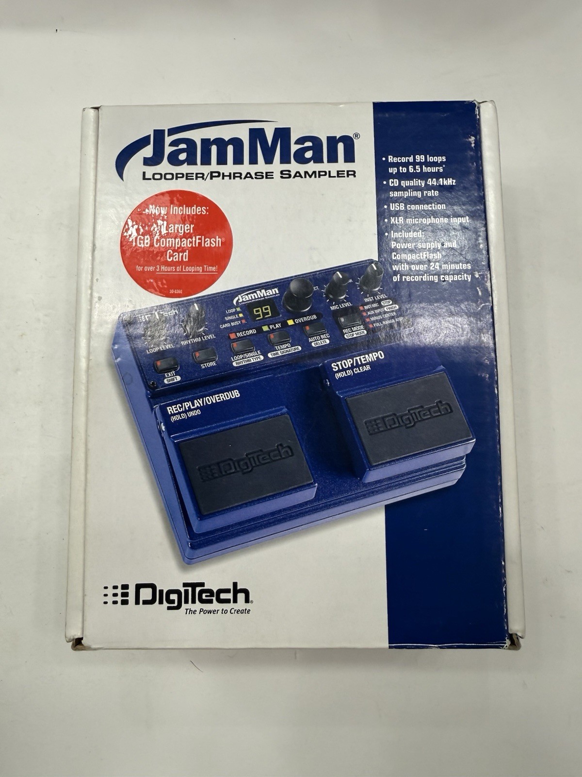 Digitech JML Jamman Looper / Phrase Sampler Guitar Effect Pedal + Power Supply