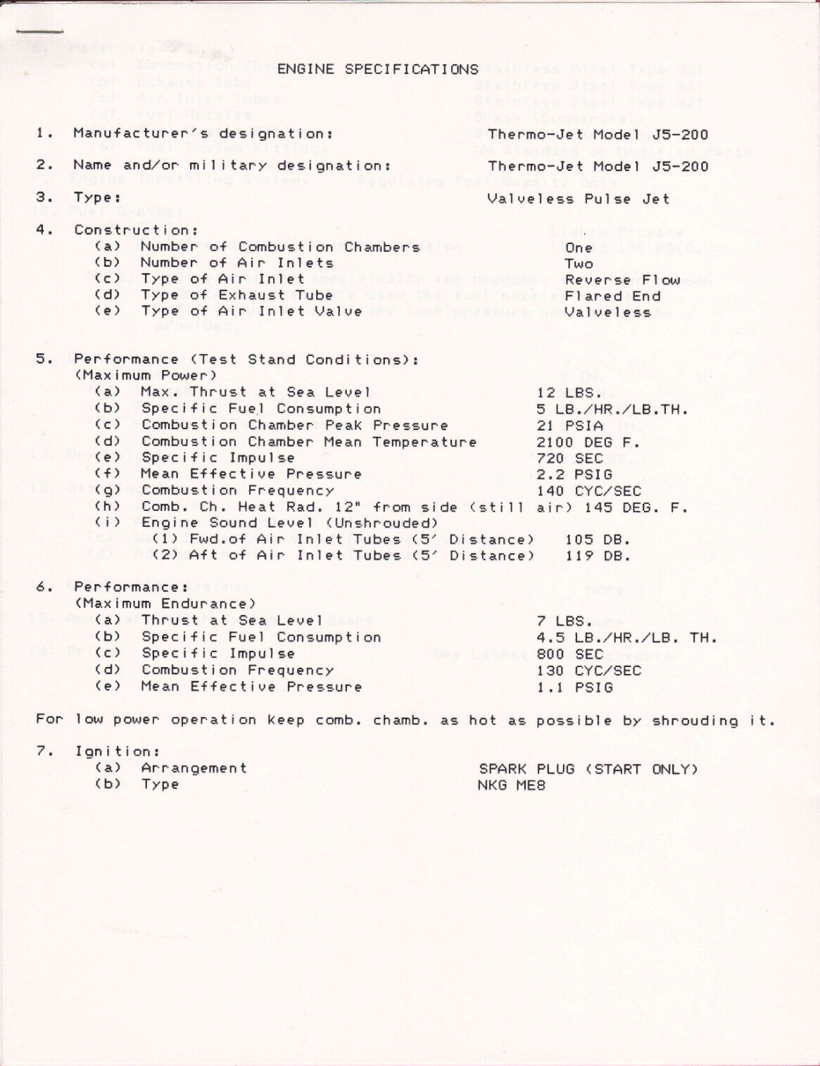 VTG Thermo-Jet Pulse Jet Engine Inventor Documentation & Information, no engine