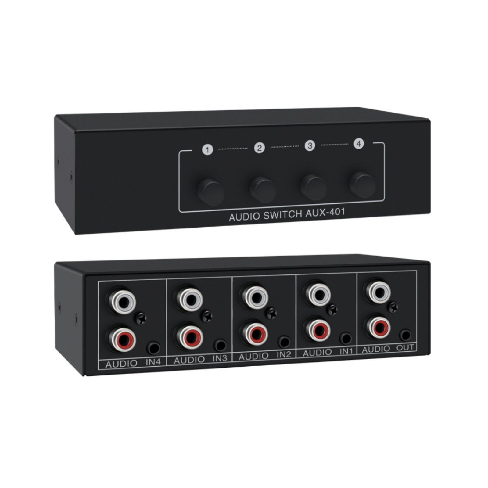 1PCS Stereo Audio Switcher 4 in 1 Out A/B Analog For Multi-source Switching
