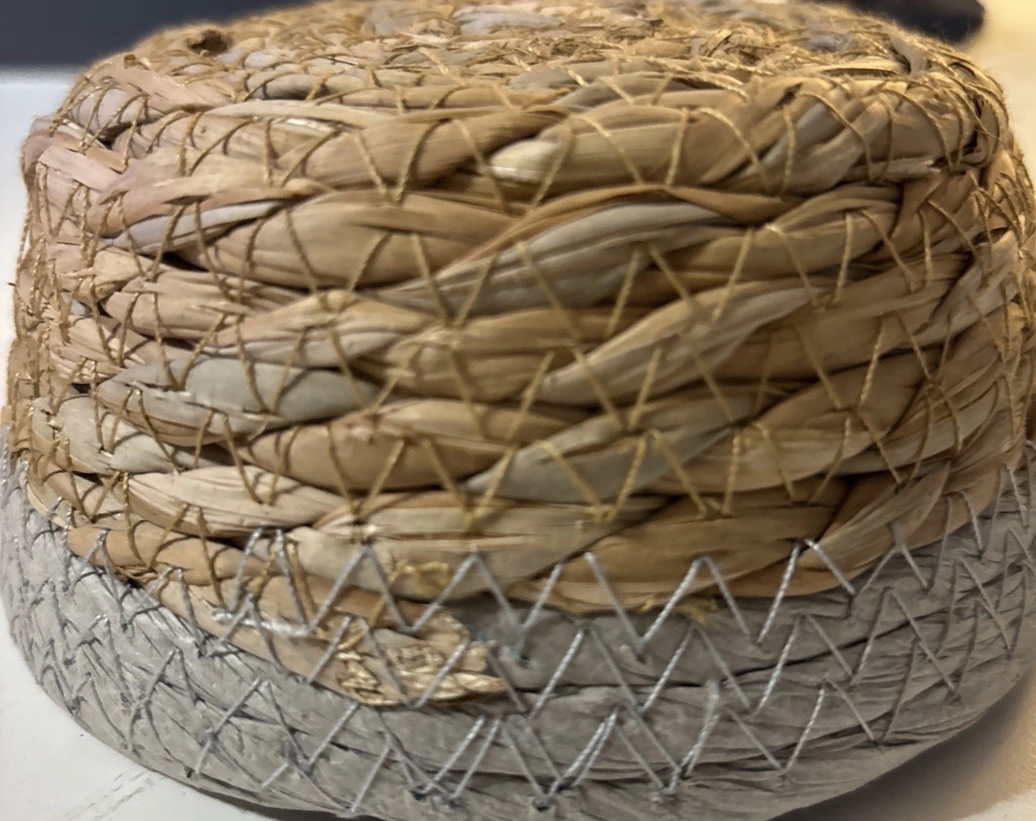 Woven Basket Small Wicker Dish Round 5.5” X 2.5”