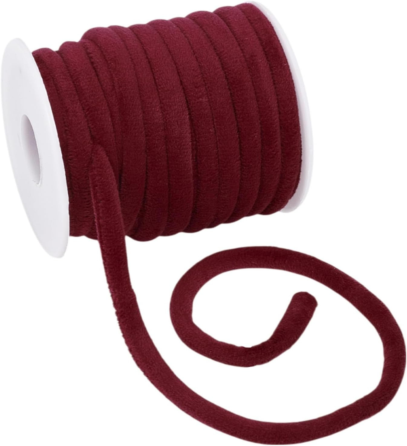 11 Yards 8mm Dark Red Velvet Cord String Soft Velvet Ribbon Velvets Round Choker