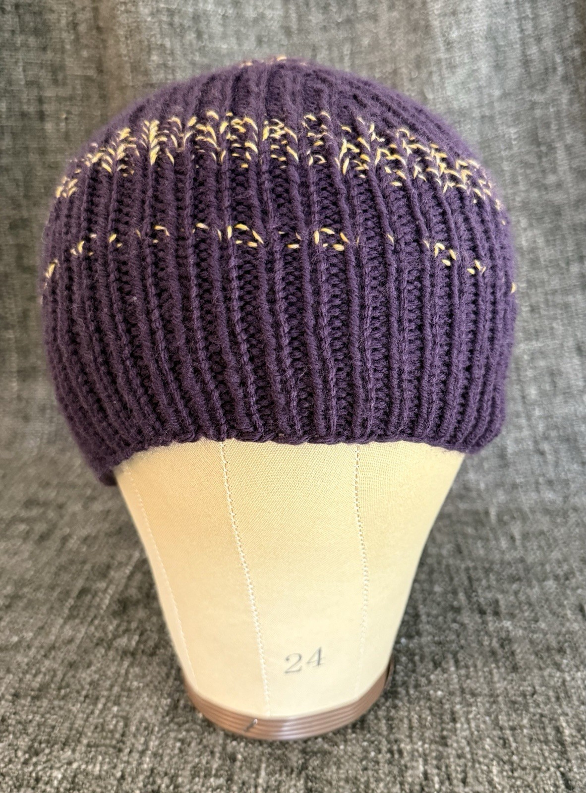 Handmade Knit Sock Boho Hat Hipster Med-Small Adult