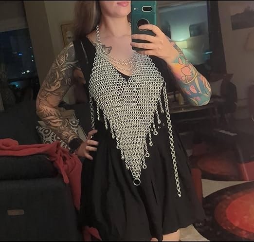 Medieval Chainmail top– Handmade Aluminium Chainmail top for Women, LARP, Women