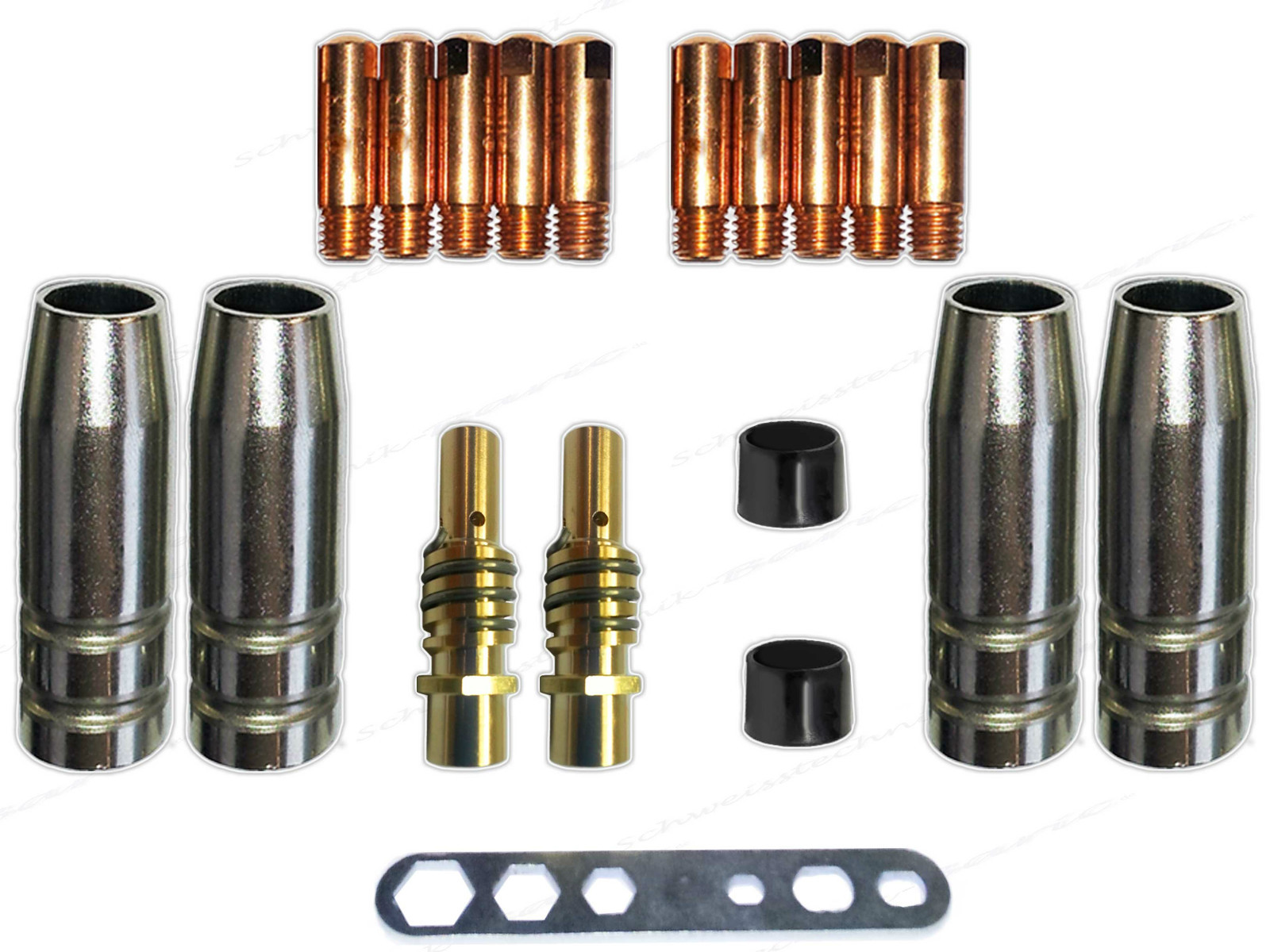 Wear parts set SB 15 SB15/150 gas nozzle, nozzle stock MIG/MAG 0.8 power nozzles