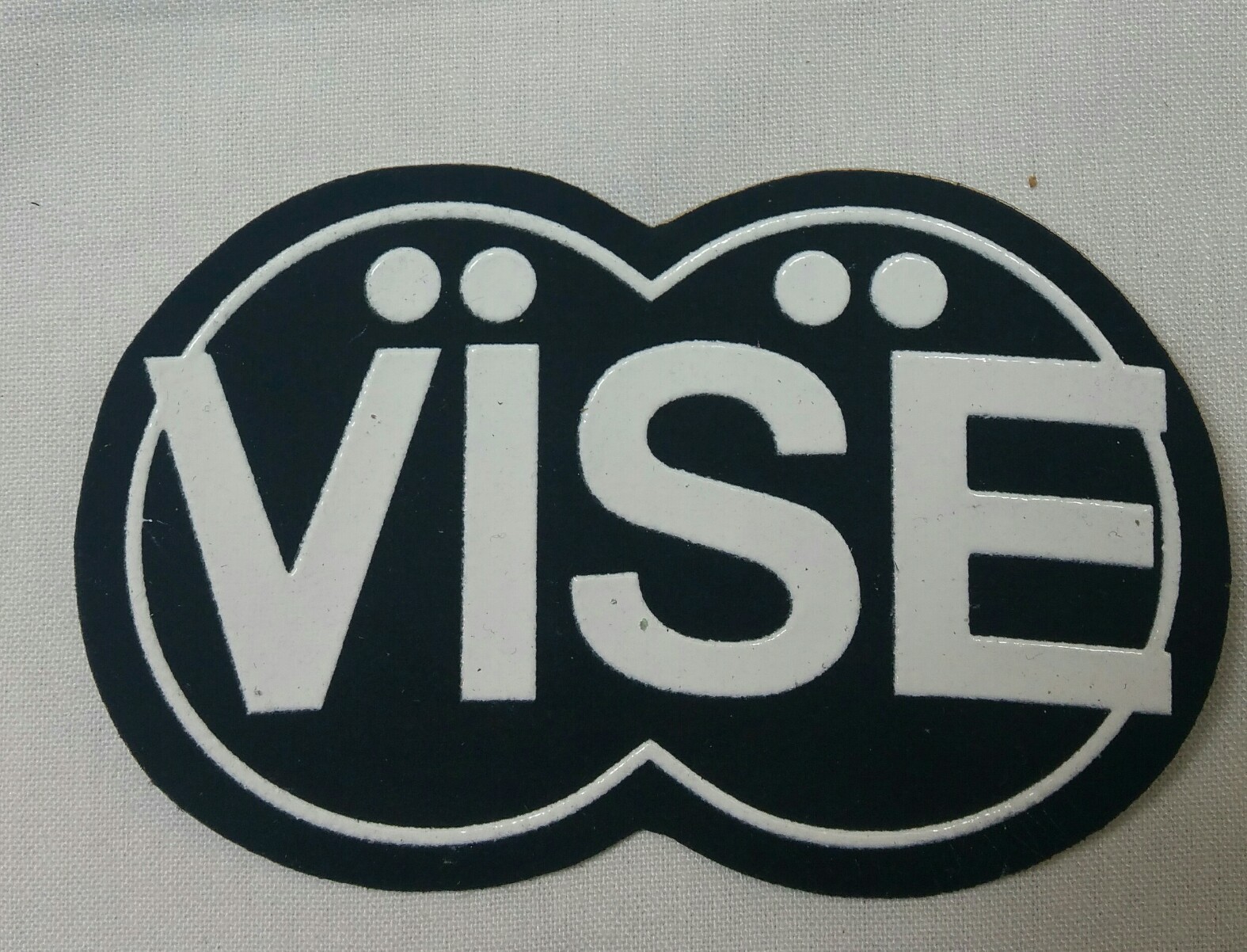 LARGE New Vise Inserts Shirt Patch (White Letters with Black Background)