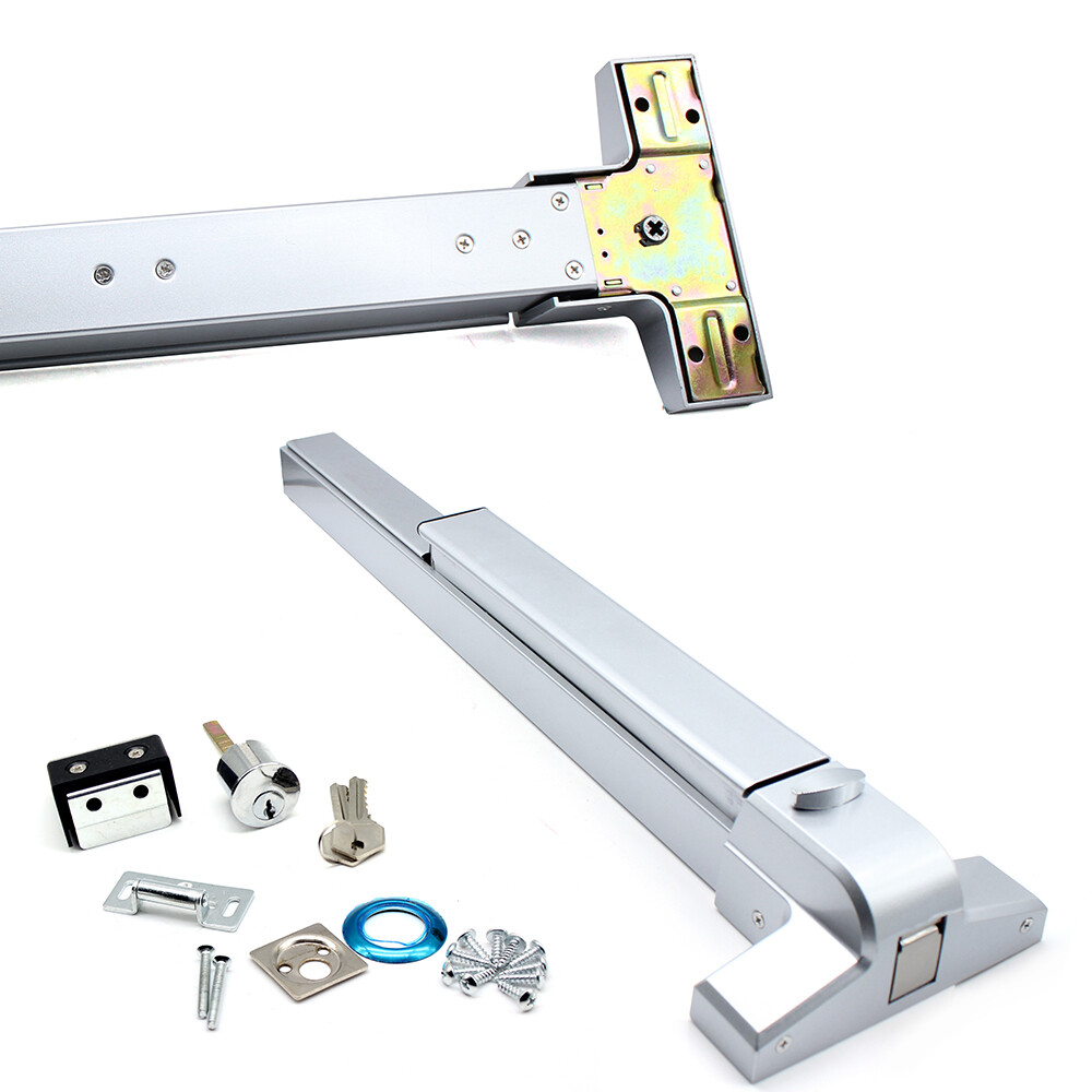 Door Push Bar Panic Exit Device Lock Hardware Latches for 30-36 Inch Single Door