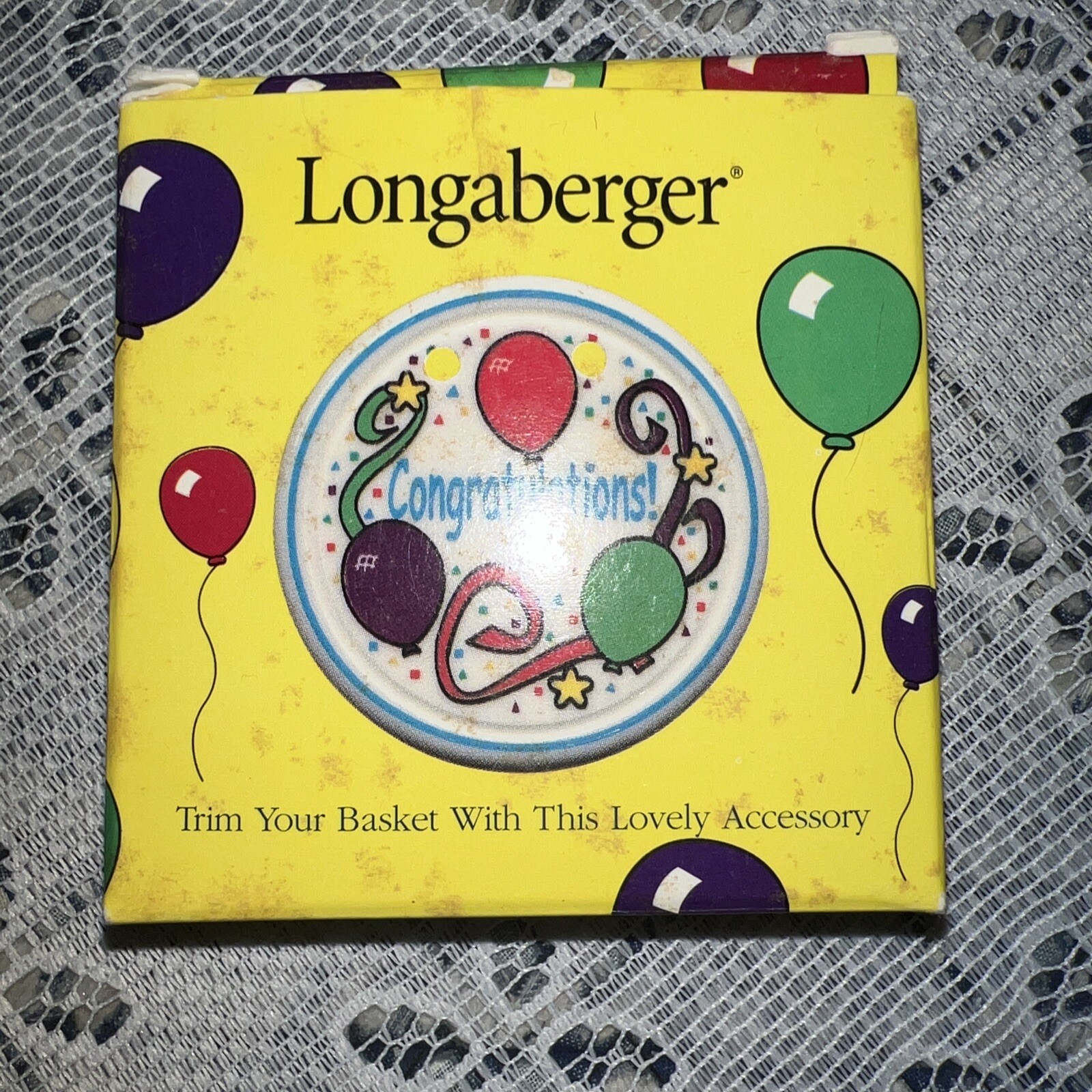 Longaberger Congratulations Basket Tie On