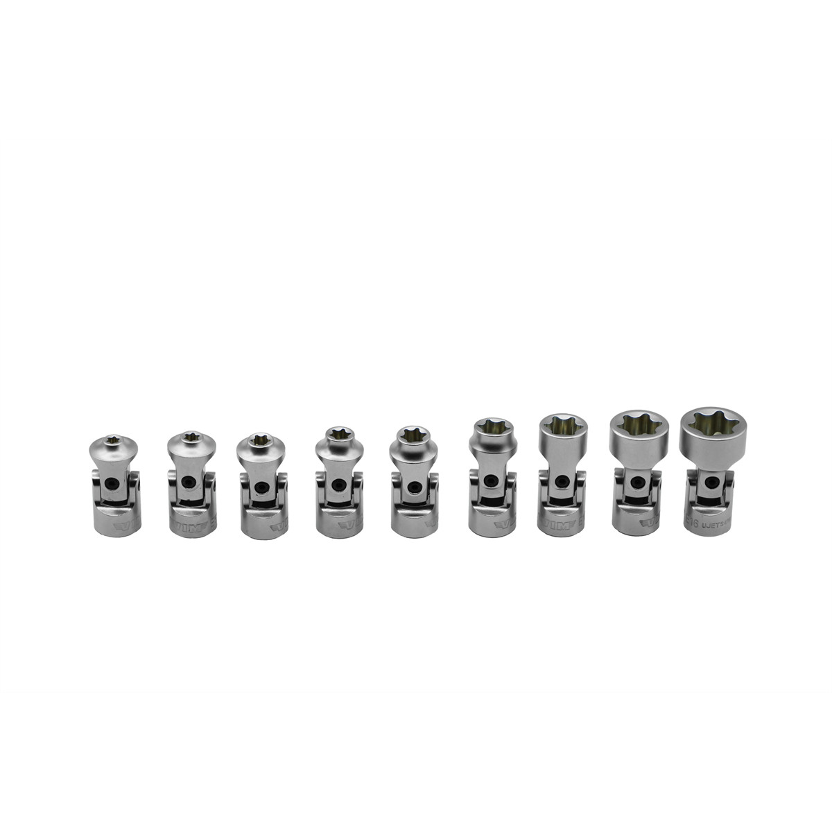 VIM Tools 9 PC. 1/4'' DR. STUBBY UNIVERSAL JOINT E-TORX SOCKET SET