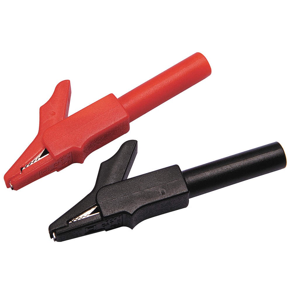 GRAINGER APPROVED 4WRA4 Modular Test Alligator Clips,Medium,PR 4WRA4